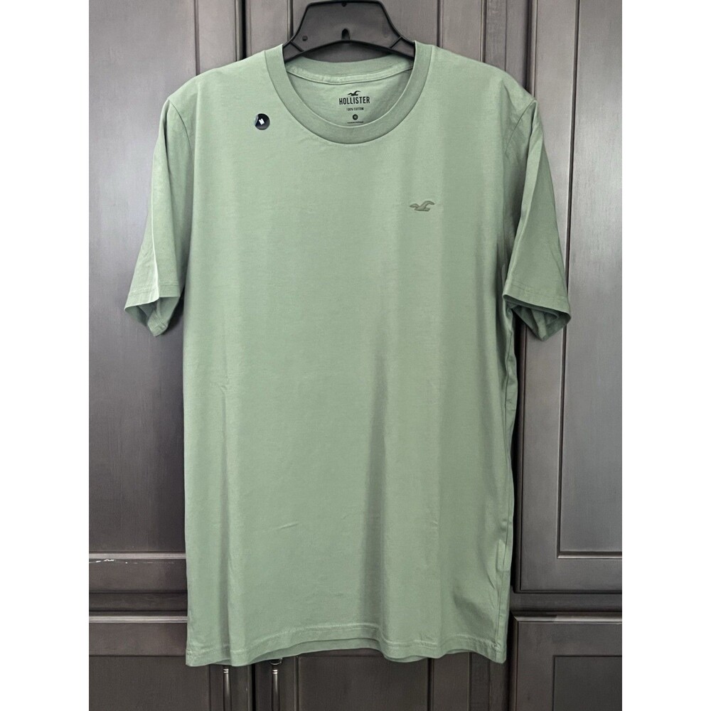 Hollister Must Have Icon Crew Neck T-shirt Green 100% Cotton Men’s Medium NWT